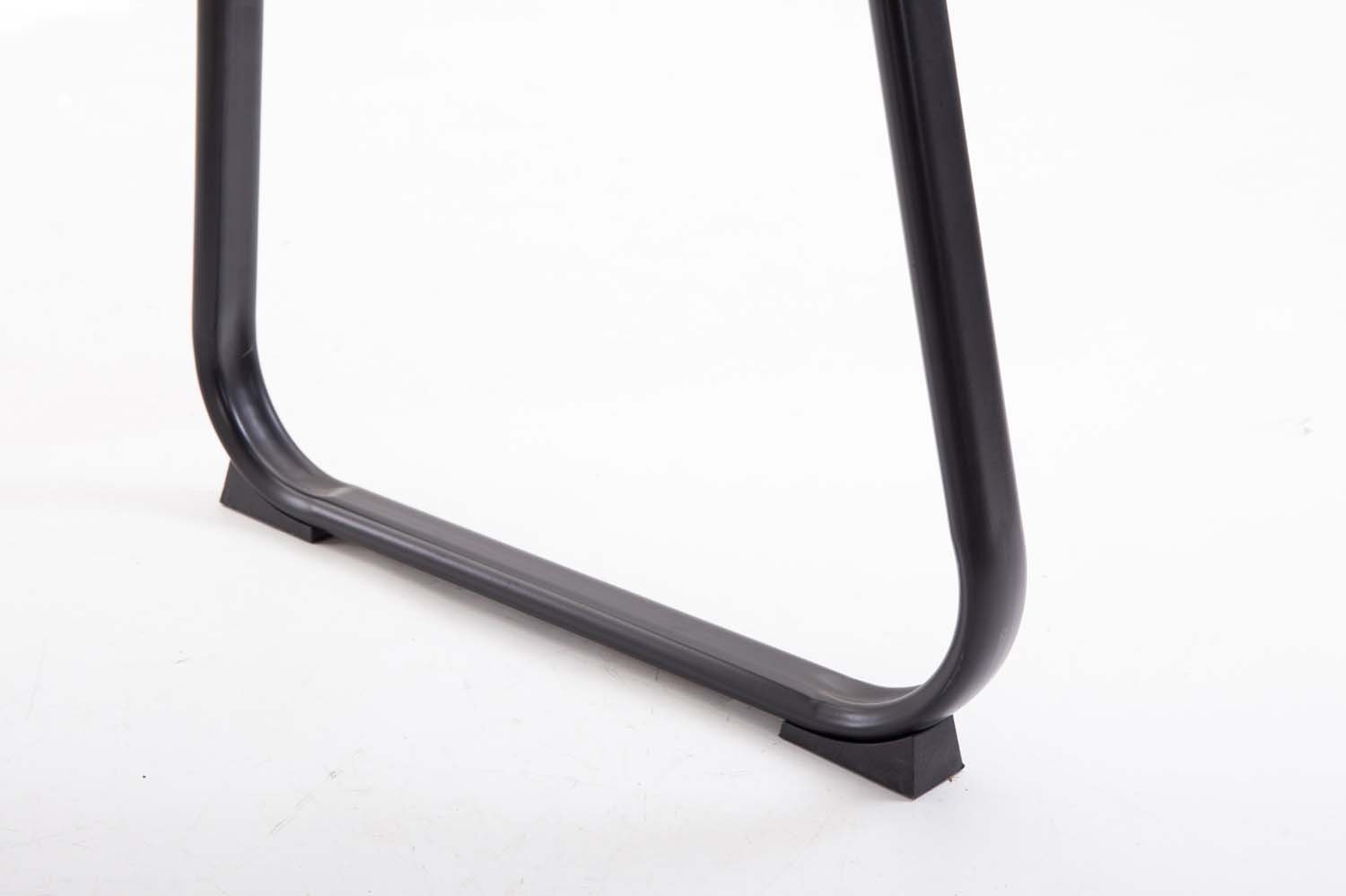 CLP Sedia con braccioli Canada B, sedia visitatore imbottita, struttura in metallo nero opaco, sedia da conferenza, sedia sala d attesa tessuto, Colore:grigio scuro