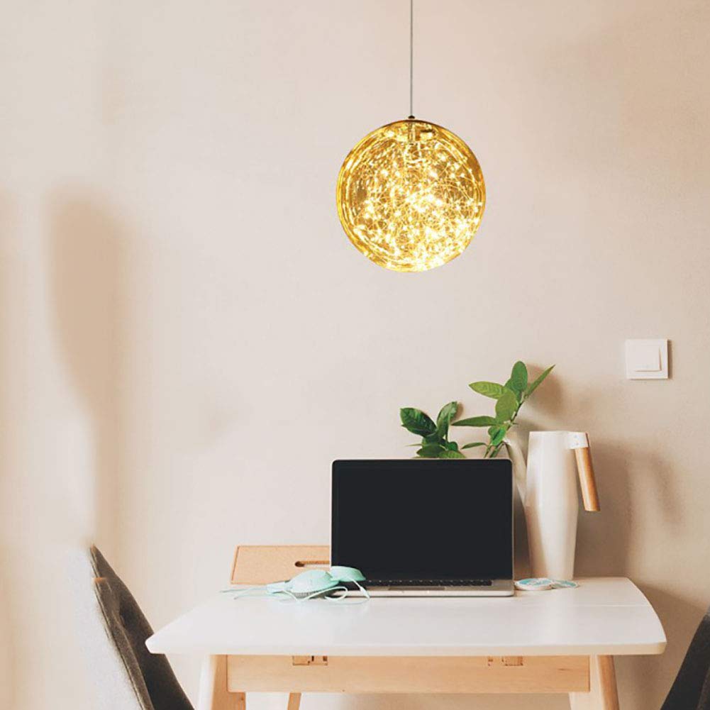 Led Moderno Semplice Gypsophila Lampadario,Camera Corridoio Portico Luci Del Balcone,Caffè Ristorante Music Bar Lampade In Vetro-Luce bianca cognac 30cm