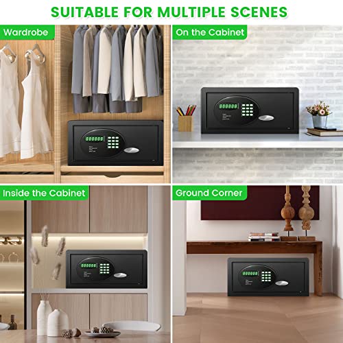 Thmosz Home Safe Box Fireproof Waterproof, 1.25 Cuft Fireproof Safe Box With Automatic Electronic Lock, Steel Security Safe With Lcd Display & Usb Port, Anti-Theft Safe Box For Money Firearm Medicines #TOP6