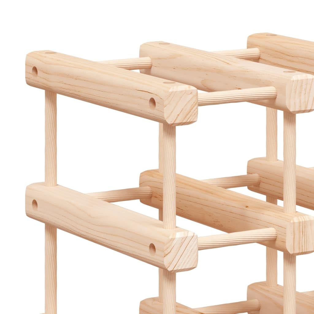 Weinregal für 12 Flaschen Massivholz Kiefer 36x23x36 cm | Stilvoller Flaschenständer für Küche, Speisekammer & Keller. Sichere, platzsparende Lagerung für Ihre Weine.
