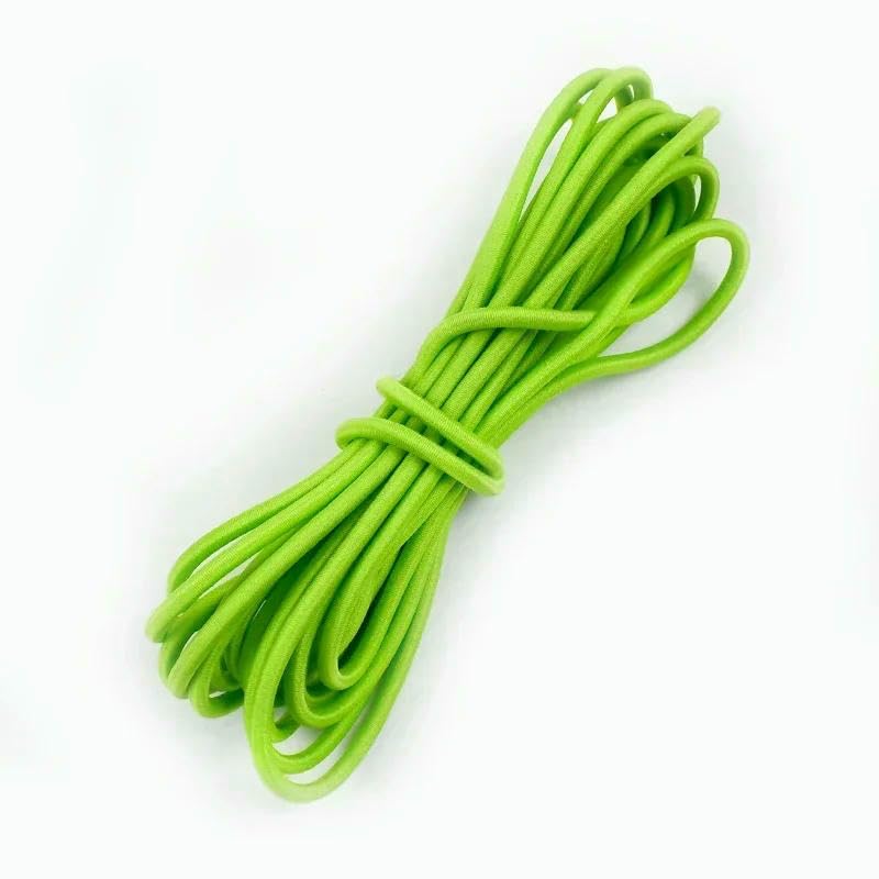 5/10/20/30/40/50 m elastisches Seil, 4,0 mm, rund, bunte Gummibänder für Haarbänder, Stoffgürtel, Nähen, Bungee-Cord, Federkordel, Hellgrün, 4,0 mm, 40 Meter (8 Rollen)