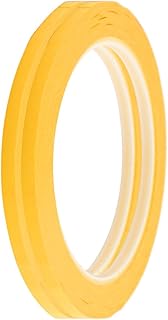 Aexit 2Pcs 5mm Labels & Labeling Equipment Width 66M Length Single Sided Adhesive Marking Tape Mylar Industrial Labeling Tape Tape Yellow