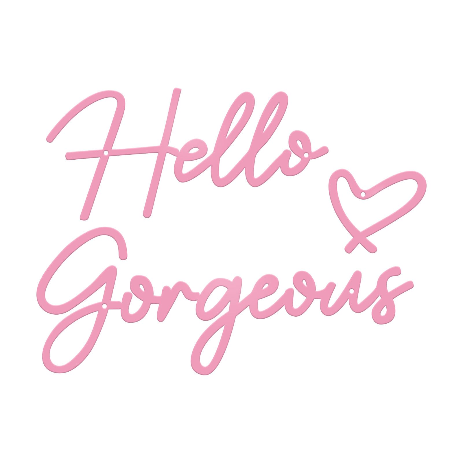 ESTART Metal Hello Gorgeous Wall Art Modern Farmhouse Wall Decor Signs