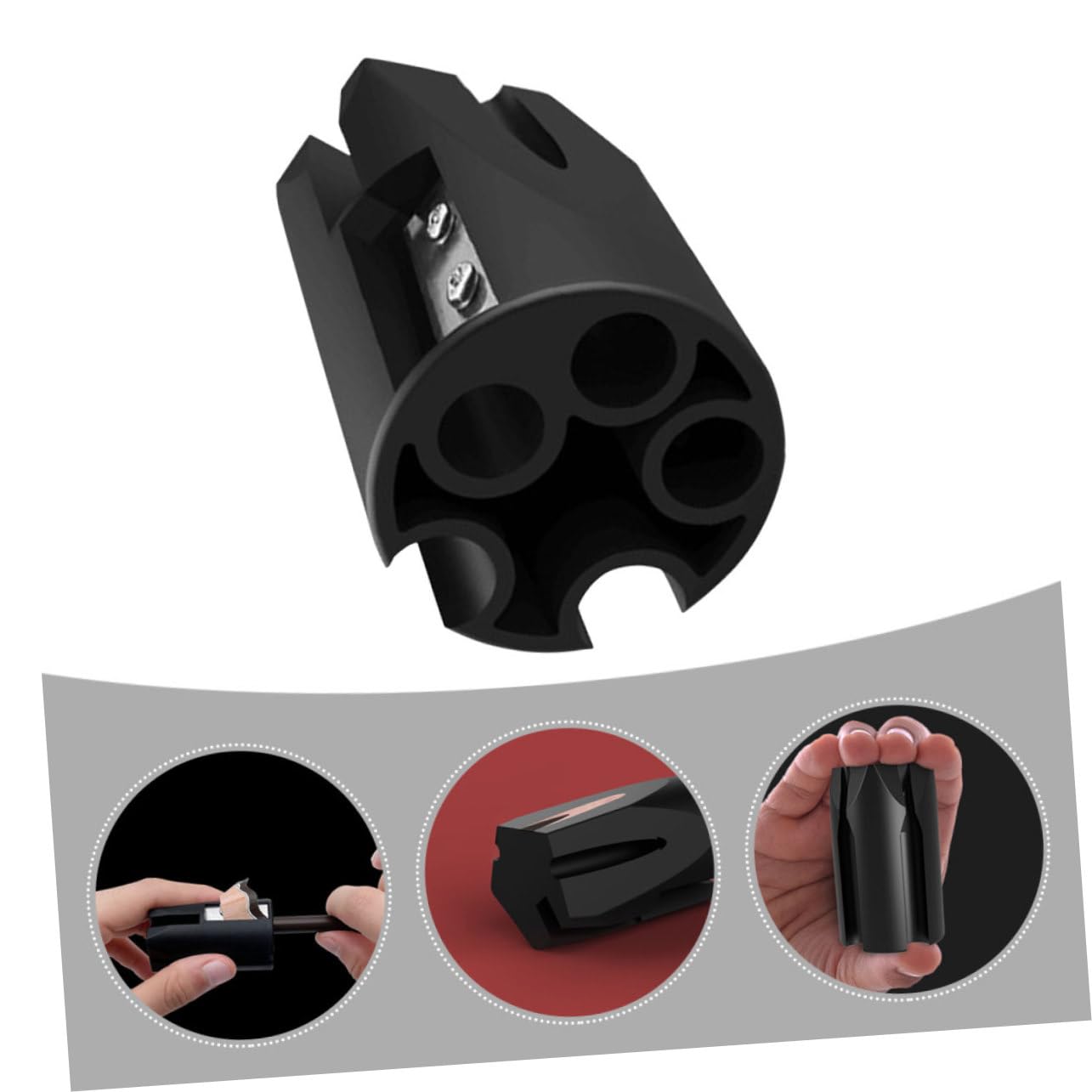 Healeved 3 Pz Temperamatite Temperamatite Per Sopracciglia Accessori Trucco Donna Strumento Cosmetico Temperamatita Doppio Per Eyeliner Per Trucco Black Saigang