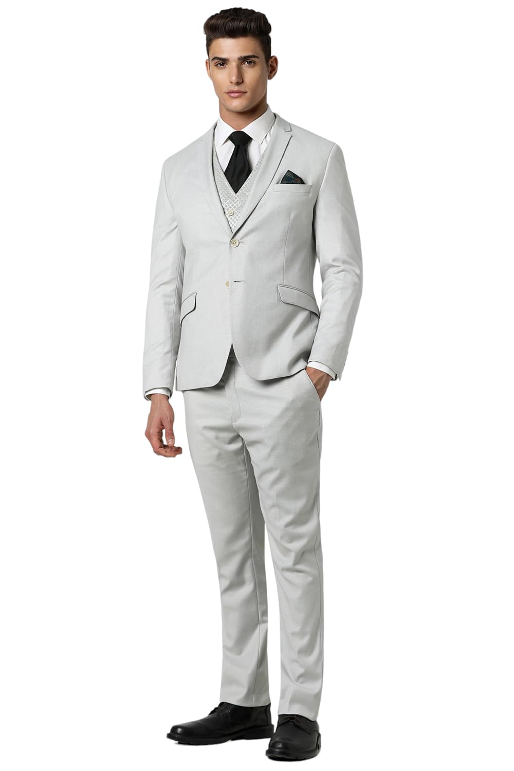van heusen Men's Polyester Blend Three Piece Suit-Dress Set-picture-55