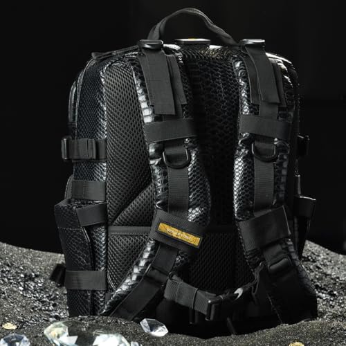 Image of WOLFpak 25L Athletic Gym Backpack (King Cobra) Durable 1000D Waterproof Oxford Material w /MOLLE Webbing, Laptop Pocket & Dual Cup Holders, Durable Fitness /Travel /Military Daypack
