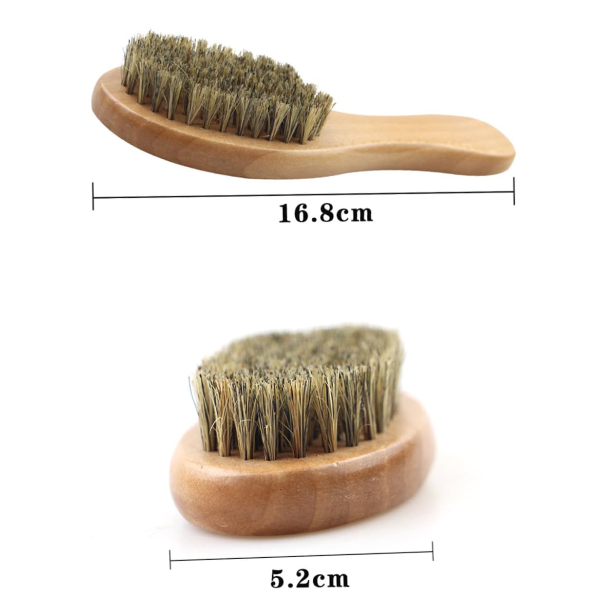 minkissy Beard Accessories 2pcs Wooden Handle Bristle Brush for Men's Comb Beard Styler