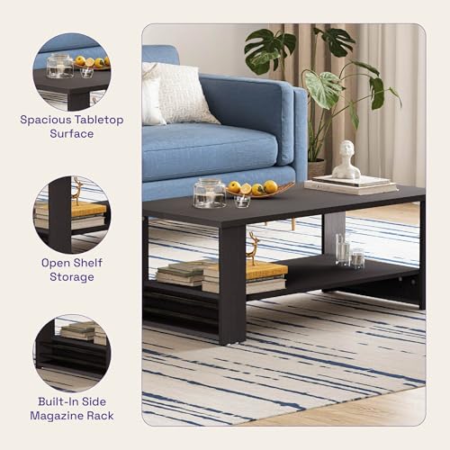 Image of Wakefit Center Table | 1 Yr Warranty | Coffee Table for Living Room Wooden, Tea Table for Living Room Wooden, Sofa Table, Free Installation from Brand, Modern Multi-Functional & Wobble-Free(Nestren)