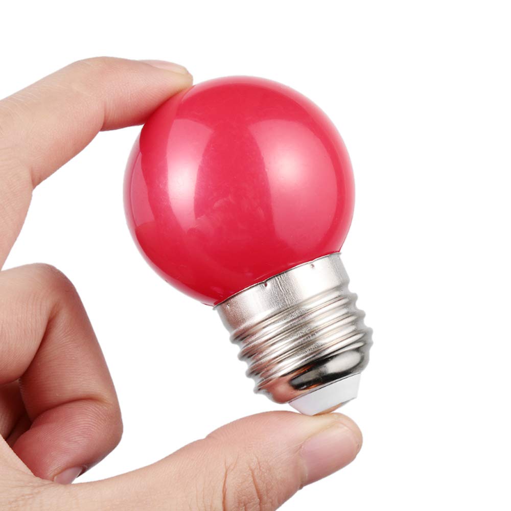 3 Pack E27 G45 2W Screw Cap Coloured LED Light Bulbs Festoon Party Lights for Indoor Outdoor Use — view 7