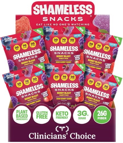 Image of Shameless Snacks Berry Blast Gummy Candy Variety Pack & Fruit Snacks