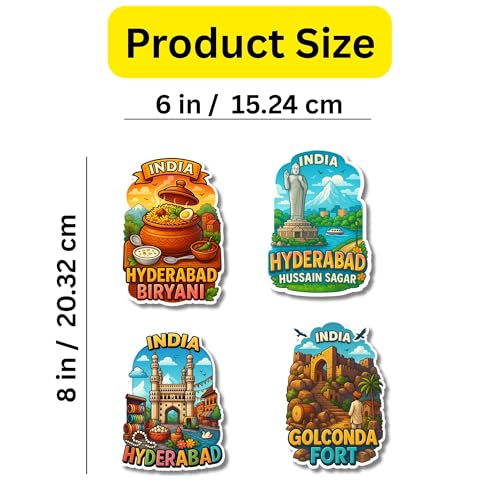 Image of Regalo Casila Hyderabad India Gift Fridge Magnet Set for Food Lovers Culture Enthusiasts and Travel Collectors