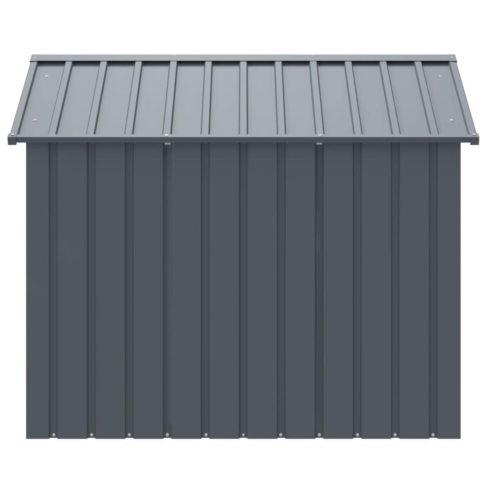 Homgoday Cuccia per Cani con Tetto in Acciaio Zincato, Recinto per Animali Domestici con Ingresso, Resistente alle Intemperie, Colore Antracite, Dimensioni Esterne 117x153x123 cm