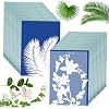 Uonlytech 32sheets Cyanotype Kit Sun Print Paper Solar Activated Paper Home Made Art Supply