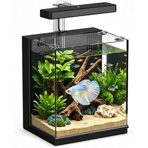 AQUASMITH Betta Fish Tank, 2 Gallon Aquarium Kit