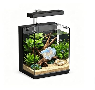 AQUASMITH Betta Fish Tank, 2 Gallon Aquarium Kit