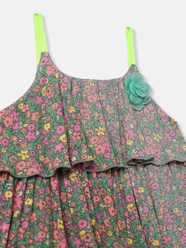 Image of Nautinati Baby Girls Strap Sleeve Fit & Flare Frock | Age 0-3 Years