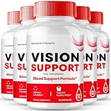 Vision Support Capsules, Vision Support Supplement Pills, VisionSupport for Healthy Vision and Eye Function Support, All Natural Advanced Formula Eye Health Support Reviews (5 Pack)
