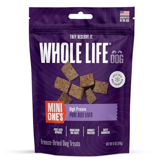 Whole Life Dog Mini Ones Beef Liver Freeze Dried Dog Treats - Human Grade High Protein Food, Healthy Training Snacks, Freeze Dried Food Toppers, USA Made Natural Treats - 6 oz (Pack of 1)