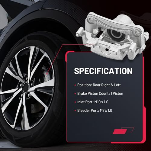 Image of BDFHYK 19-B6240 19-B6241 Rear Disc Brake Caliper Assembly Compatible with Nissan Maxima 2009-2014 /2016-2018 3.5L V6, GAS 2pcs