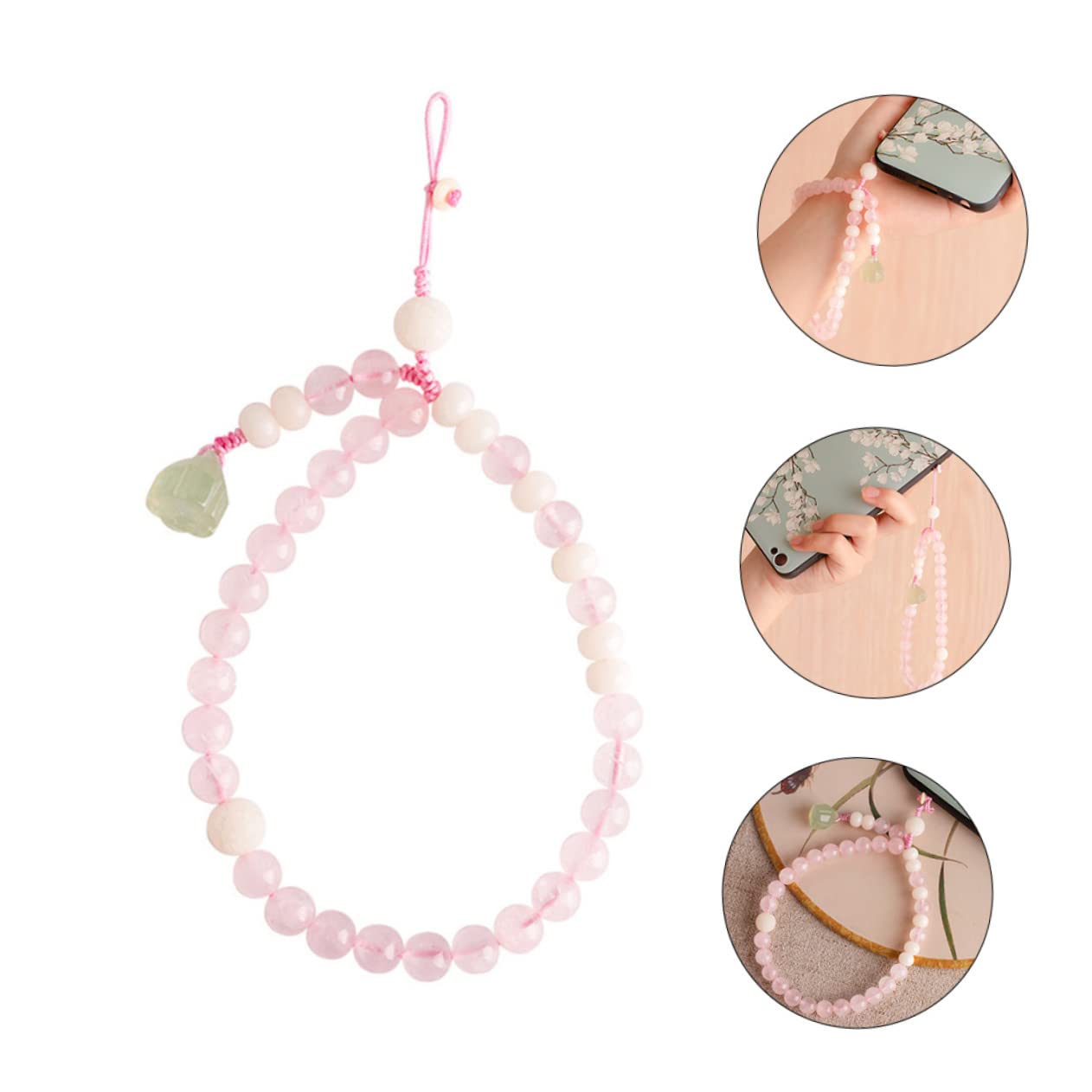 Artibetter 3st Handy Handyanhängerketten Schlüsselband Gurt Für Handy Telefon Charms Trageschlaufe Handschlaufe Handgelenksband Handy-armband-anhänger Retro-telefon Handys Rosa Kristall