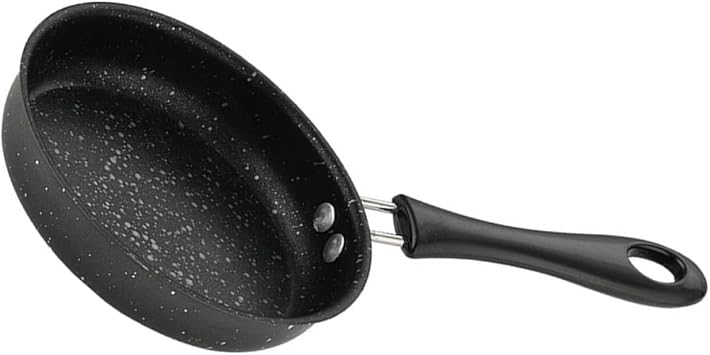 Mini Nonstick Omelette Pan 12cm Small Steak and Pancake Frying Skillet for Home Cooking, Marble Coating Sturdy Fry Pan Compatible with Gas and Electric Stoves