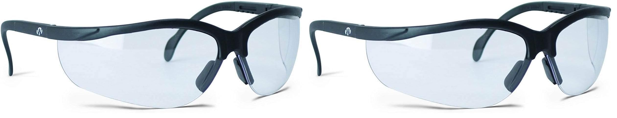 Walker's Sport High-Grade Polycarbonate Lenses Half Frame Soft Rubber Nose Piece Adjustable Safety Shooting Glasses