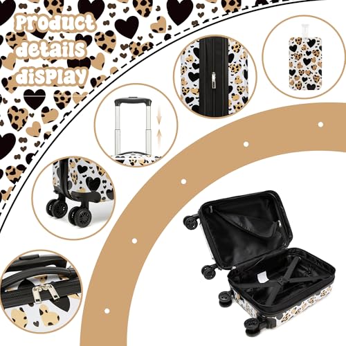 Image of Kid's Luggage Set 2 Piece Suitcase Set Hardside Luggage with Spinner Wheels Girls Carry on Toddler Travel Rolling Suitcase with Neck Pillow Airline Approved