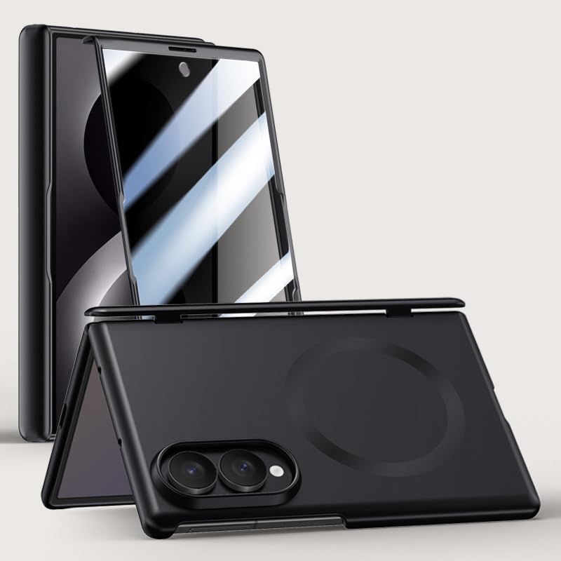 Custodia magnetica compatibile con Samsung Galaxy Z Fold 8 (nero, bobina, anti-peeping)