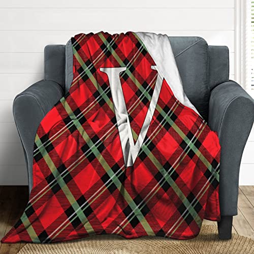 Couverture en flanelle chaude plaid lit canapé lettre V 178x203cm - 7