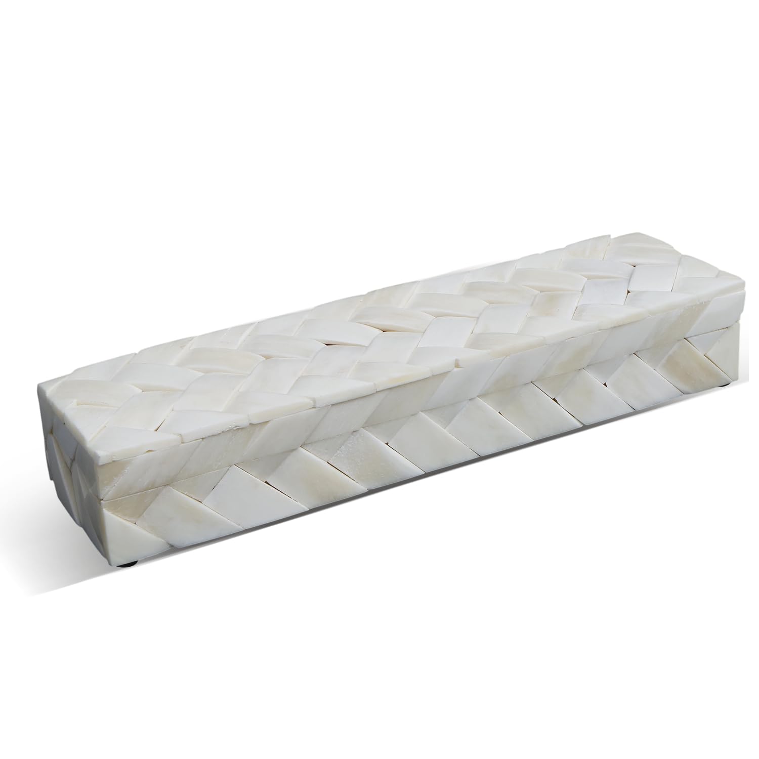 Photo 1 of Handicrafts Home Handmade Ivory Pattern Decorative Box - Storage Organizer, Decor Centrepiece, Memory Keepsakes, Home Decor - Boho Style Treasure Box, Multipurpose Gift - Braid, 10x2.5x1.5