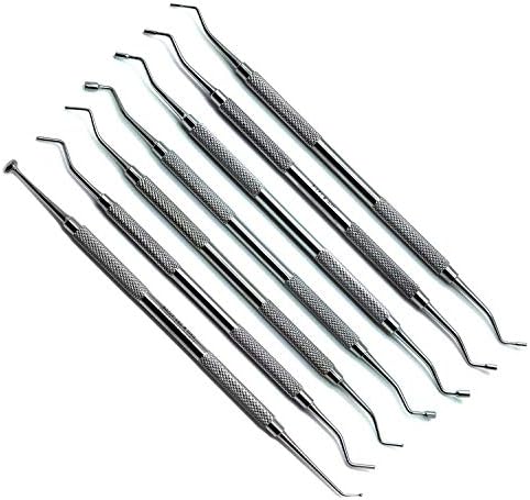 Dental Amalgam Filling Serrated Pluggers Plastic Composite Ball Burnishers Double Ended Restorative 7 Pieces Instruments