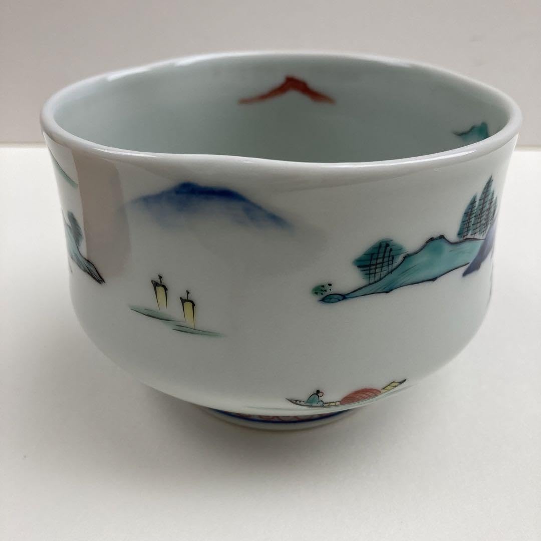 Amazon.co.jp: 林 淡幽 色絵 祥瑞 茶碗 五山 京都 五山窯 茶道 茶道具