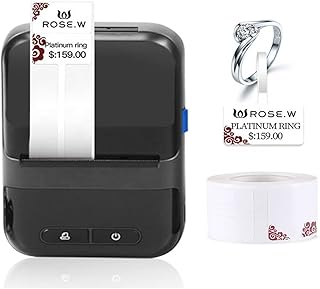 58mm Label Printer, 2 inch Bluetooth Label Barcode Printer,58mm Portable Label Sticker Maker,Shipping Thermal Label pirnter,Printing Width 20mm(0.79'')-58mm(2.28''),for Retail, QR Code, Business