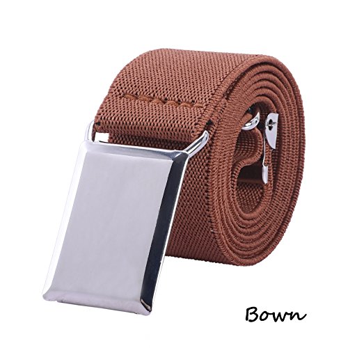 Awaytr Toddler Boy Kids Buckle Belt - Adjustable Elastic Child Silver Buckle Belts, 3 Pieces (Navy Blue/Brown/Black) #TOP6