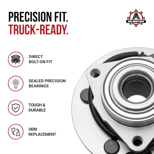 Image of Front Wheel Bearing and Hub Assembly - Compatible with Ram - 1500 - Rear Wheel Bearing - Replaces 515151, 951-094 - 2011-2019