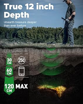HS-1 Metal Detector Pinpointer with DD60 Metal Detector for Adults