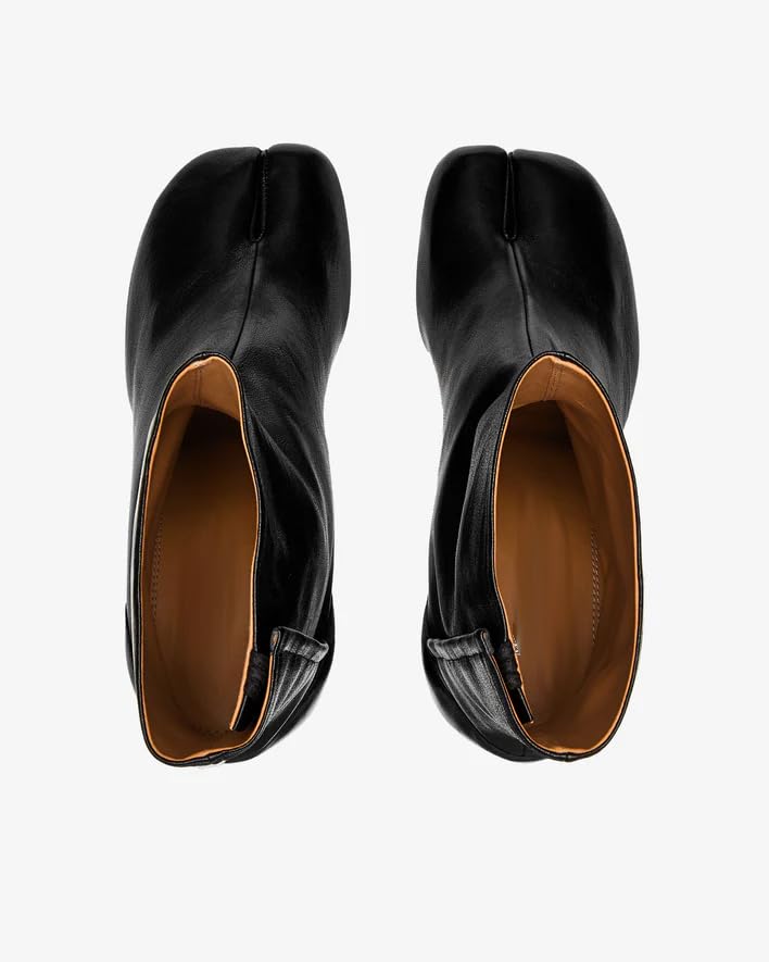 Beauty Cry Womens Tabi Boots Chunky Split Toe Ankle Leather Booties For Party Night Club Daily4