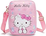 cute cartoon-themed mini crossbody bag, also a shoulder bag, features a cartoon pattern design. (Kitty)