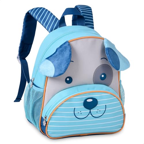 Mochila de Costas Infantil Cachorro Pets 13' (Azul)