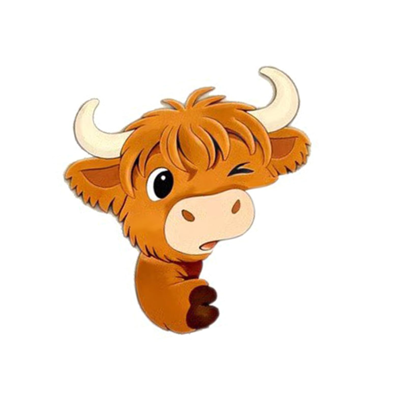 Humorous Cow Wall Sticker Farm Cattle Design Peeking Cow Decal for Kids Room or Country Fashion House Bathroom Wall Art