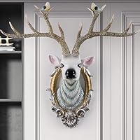 鹿の角の装飾品 Amazon.co.jp: 動物の頭の壁の装飾 鹿の角 置物 現実的 壁掛け