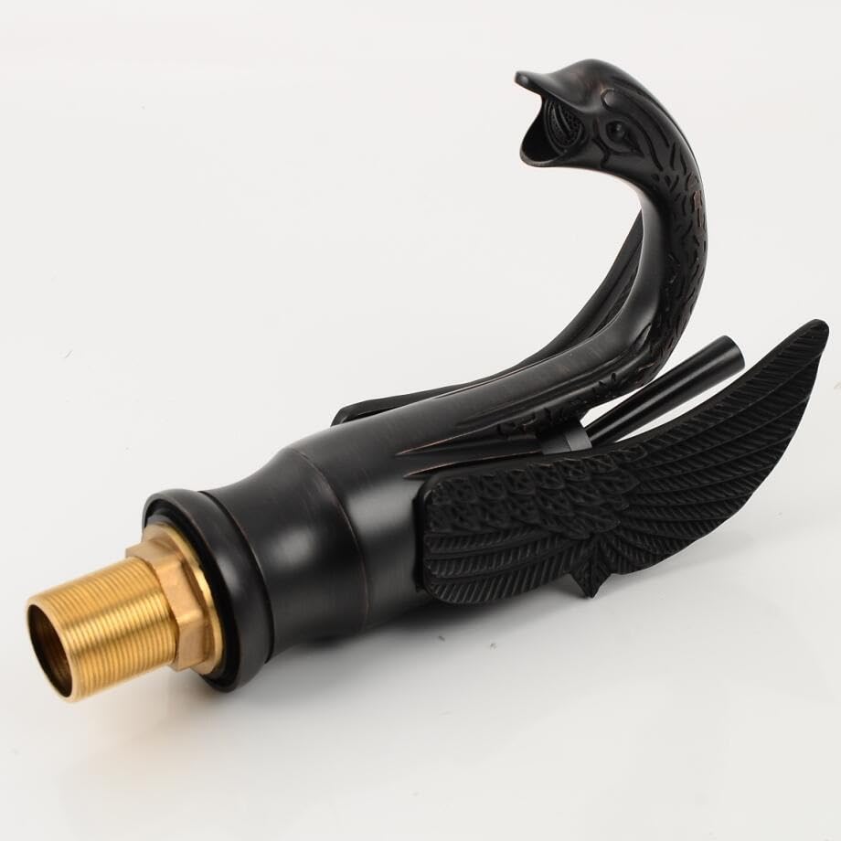 Grifo para lavabo de baño, mezclador de animales negros, grifo ORB, pequeño cisne negro, grifo de baño, lavabo de agua fría y caliente, hermoso grifo torneira BR-11137