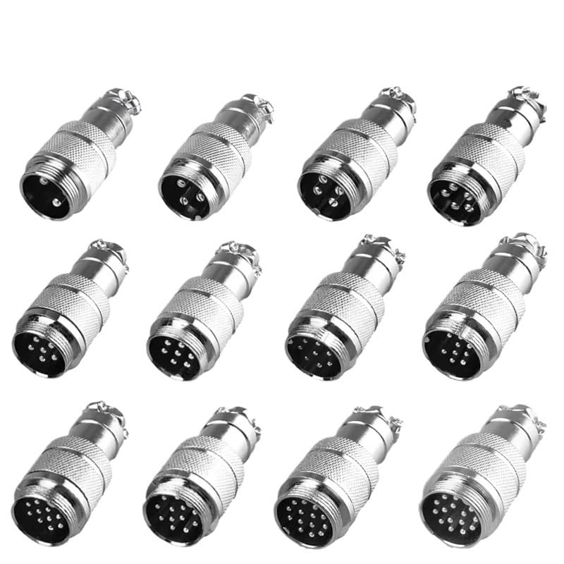 Conector de aviación GX12 GX16 GX20 5 piezas 2-15 pines miniatura 1