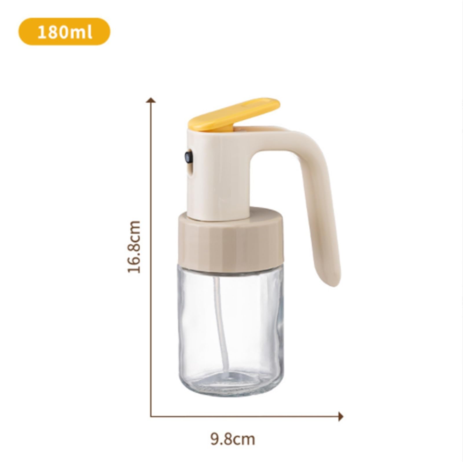 Cocina Dispensador De Aceite Botella Dosificadora De Aceite De Oliva De Vidrio Pulverizador De Aceite Adecuado For Asar Ensaladas Y Freír Pulverizador Aceite Spray(180ml)