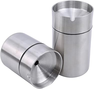 Ashtray,Ashtray Silver Outdoor Ashtray Stainless Steel Outdoor Ashtray with Lid Fancy Ashtray/Small