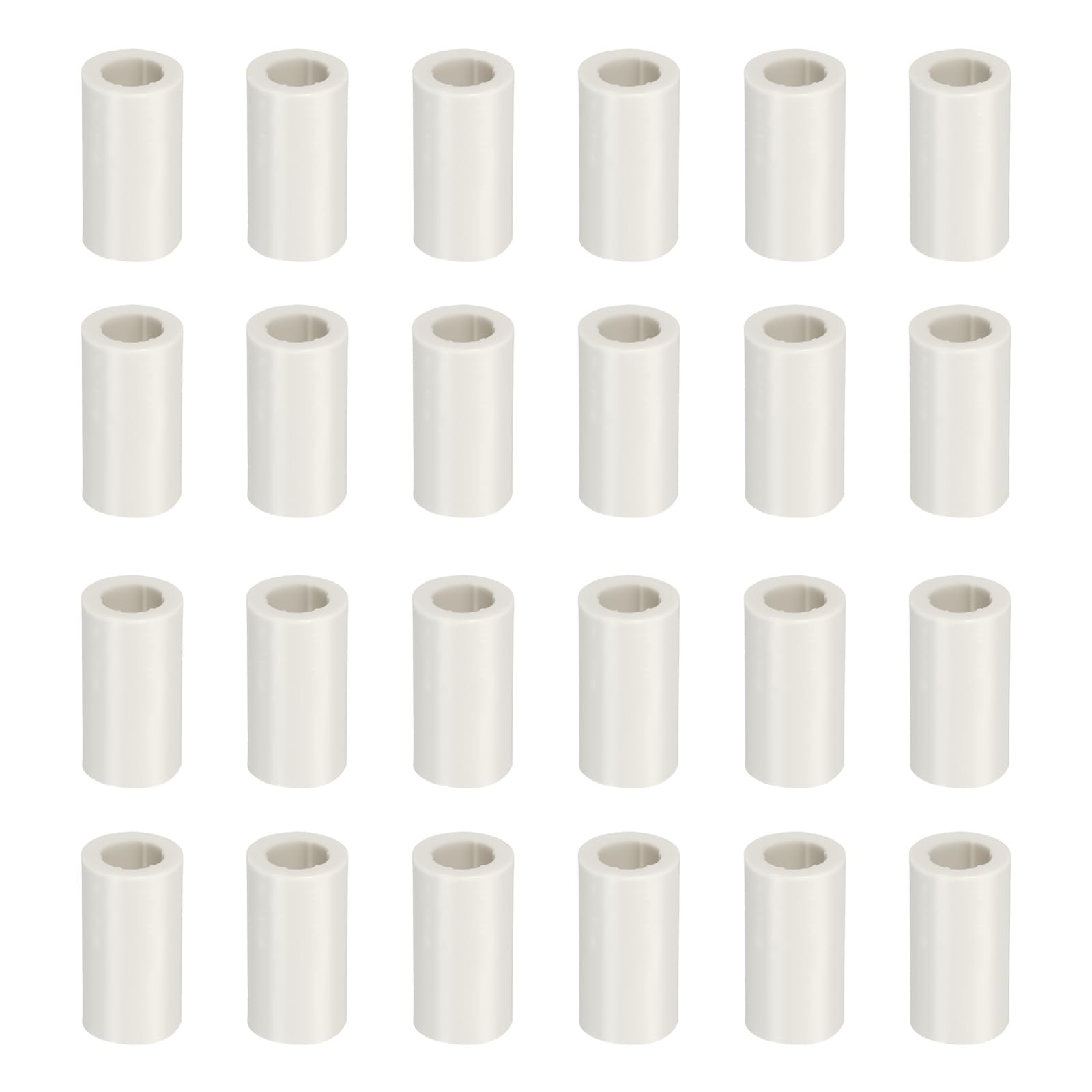 YELARXI Billiard Cue Ferrules, Pool Cue Ferrule Snooker Pool Stick Tips Replacement Accessories & 24Pcs & 13.5x25mm &White - Fitting for (Billiards Stick/Pool Hall)