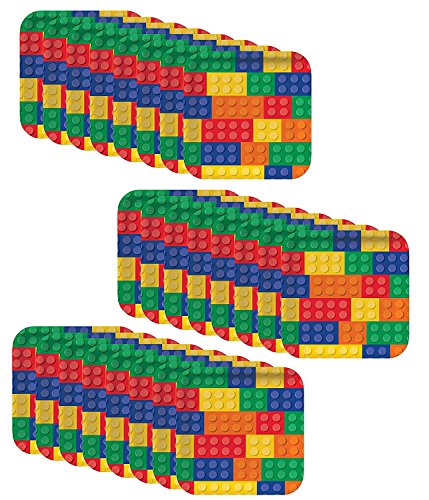 BirthdayExpress Building Blocks Dinner Plates 24pk