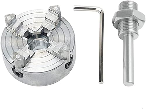 ドリルチャック Z011金属手動旋盤クランプ 自中心ミニドリルチャック 木工旋盤付属品 ドリルとの接続アダプター (C四爪+接続棒)