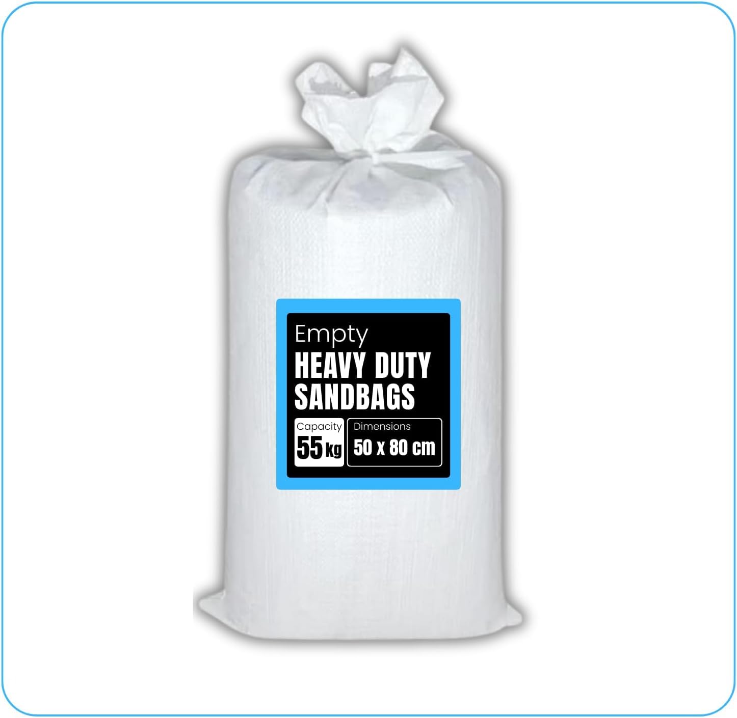 Sac à Gravat 50x80 cm Lot de 500 - Sacs en Polypropylène Alimentaire pour Cereale Chantier Riz et Grain | Sacs de Chantier, de Jardin et à Sable | Tissés PP | Réutilisables