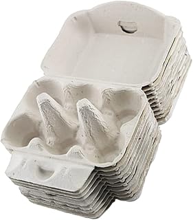 BESTonZON 10Pcs Cartoni delle Uova Vassoio Carta Scatole di Cartone in Fibra di Polpa di Uovo Supporto del Vassoio Polpa Uovo Contenitore per La Famiglia Fattoria Mercato di Campeggio di